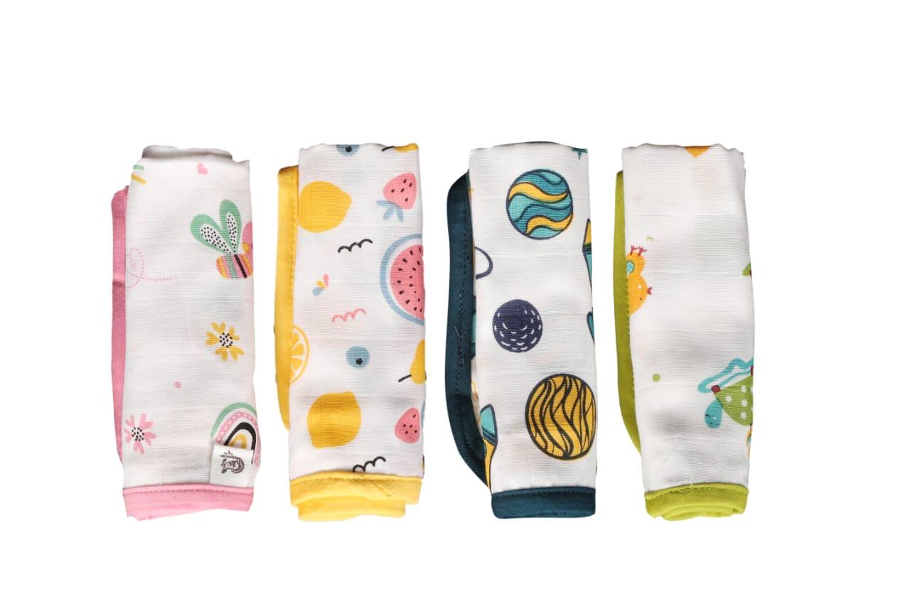Joey Jr Organics Bamboo Muslin Baby washcloths |4 -pack
